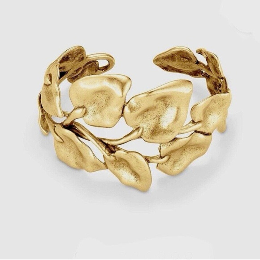 Stella & Dot Esmee Gold Leaf Cuff Bracelet